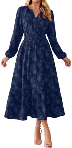 Tiered boho floral maxi with pockets in Navy Blue