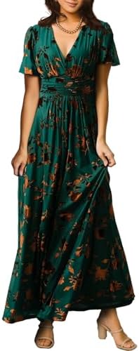 Velvet maxi dress in Bronze + Jade