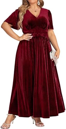 Velvet maxi dress in Burgundy