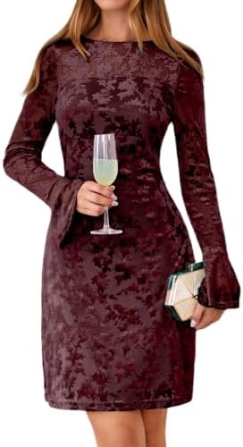 Burnout velvet floral sheath in Burgundy
