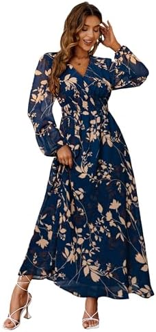 Lake blue boho floral maxi in Lake Blue