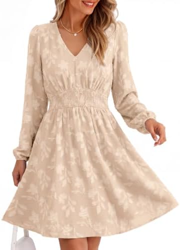 Smocked burnout floral mini in Apricot