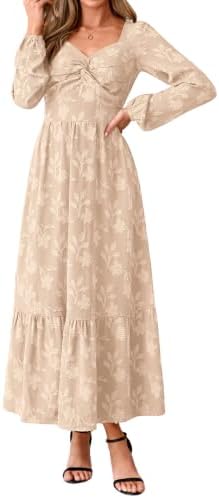 Twist front tiered maxi dress in Beige