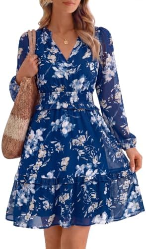 Navy floral chiffon wedding guest mini in Navy Floral