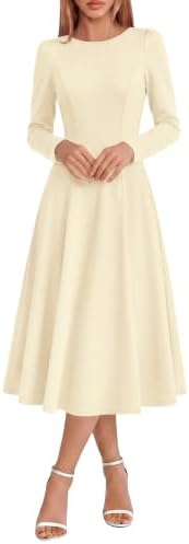 Air-layer knit midi in Apricot