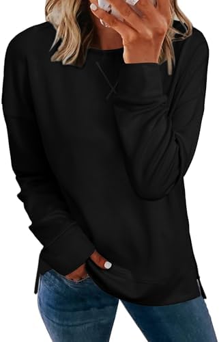 Oversized crewneck sweatshirt in Black