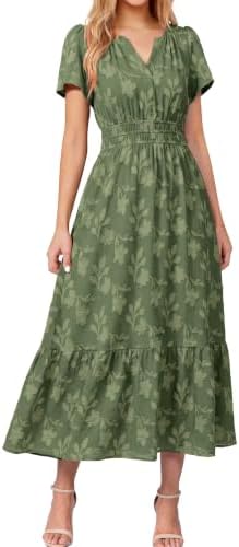 Army green burnout tiered maxi in Army Green