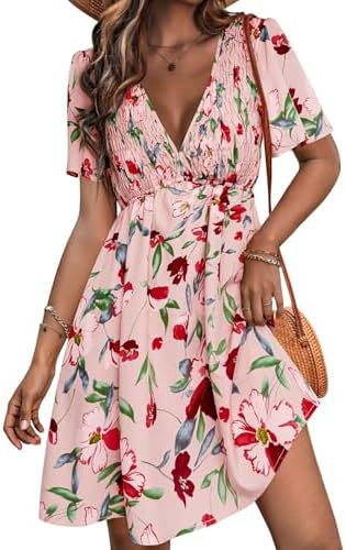 Babydoll floral mini dress in Pink Floral