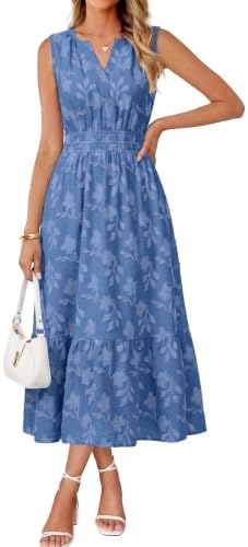 Burnout floral sleeveless maxi dress in Blue