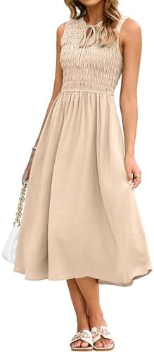 Smocked midi sundress